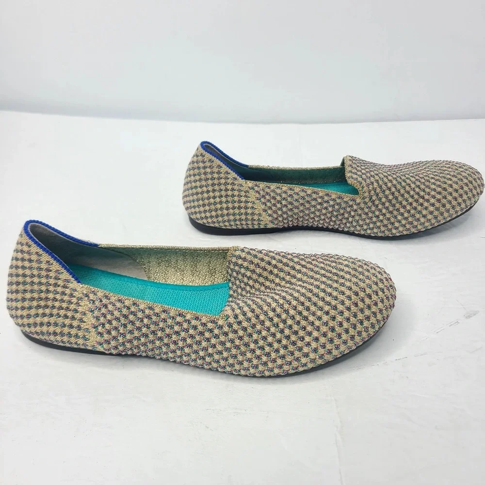 Rothy's Youth‎ The Round Flats Sz 3 Multi Metallic Limited Edition